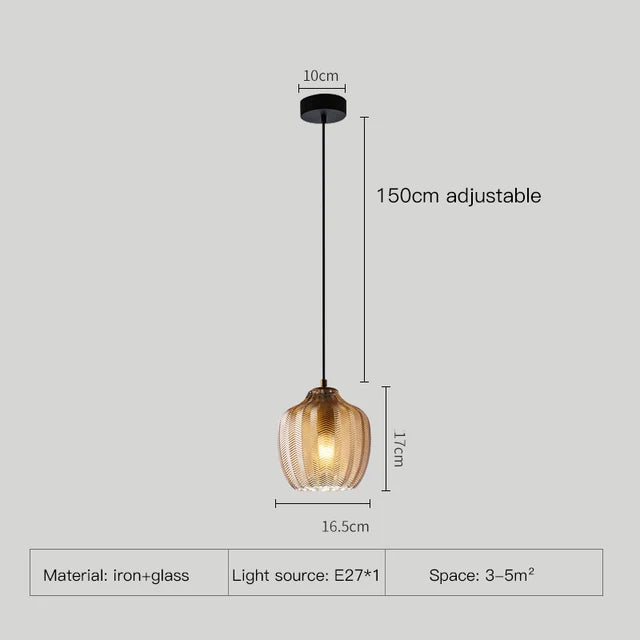 Amélie Mona Glass Pendant Light