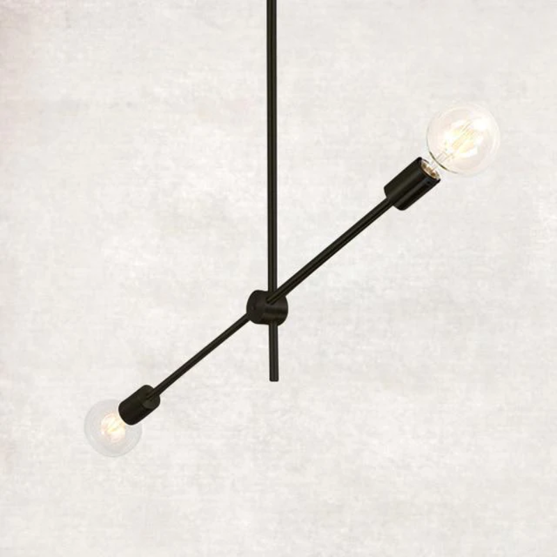 Élise Modern Sputnik LED Chandelier Gold Black Mid Century Ceiling Light