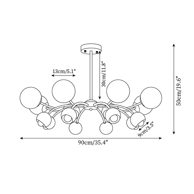 Lucie Modern Spherical Domie Chandelier