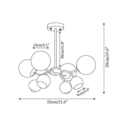 Lucie Modern Spherical Domie Chandelier