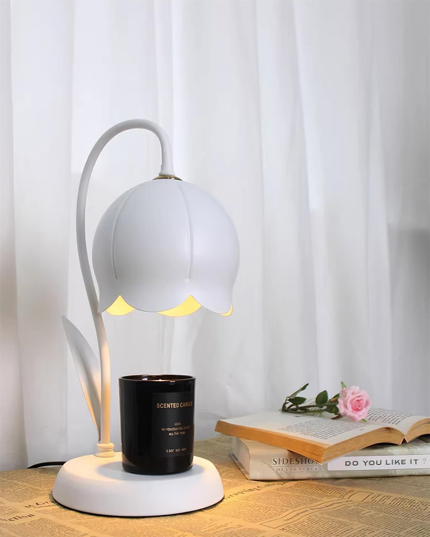 Elodie Lily Candle Warmer Lamp with Halogen Heat Design