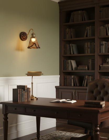Élodie Nalia Amber Wall Lamp Metal and Glass Lighting