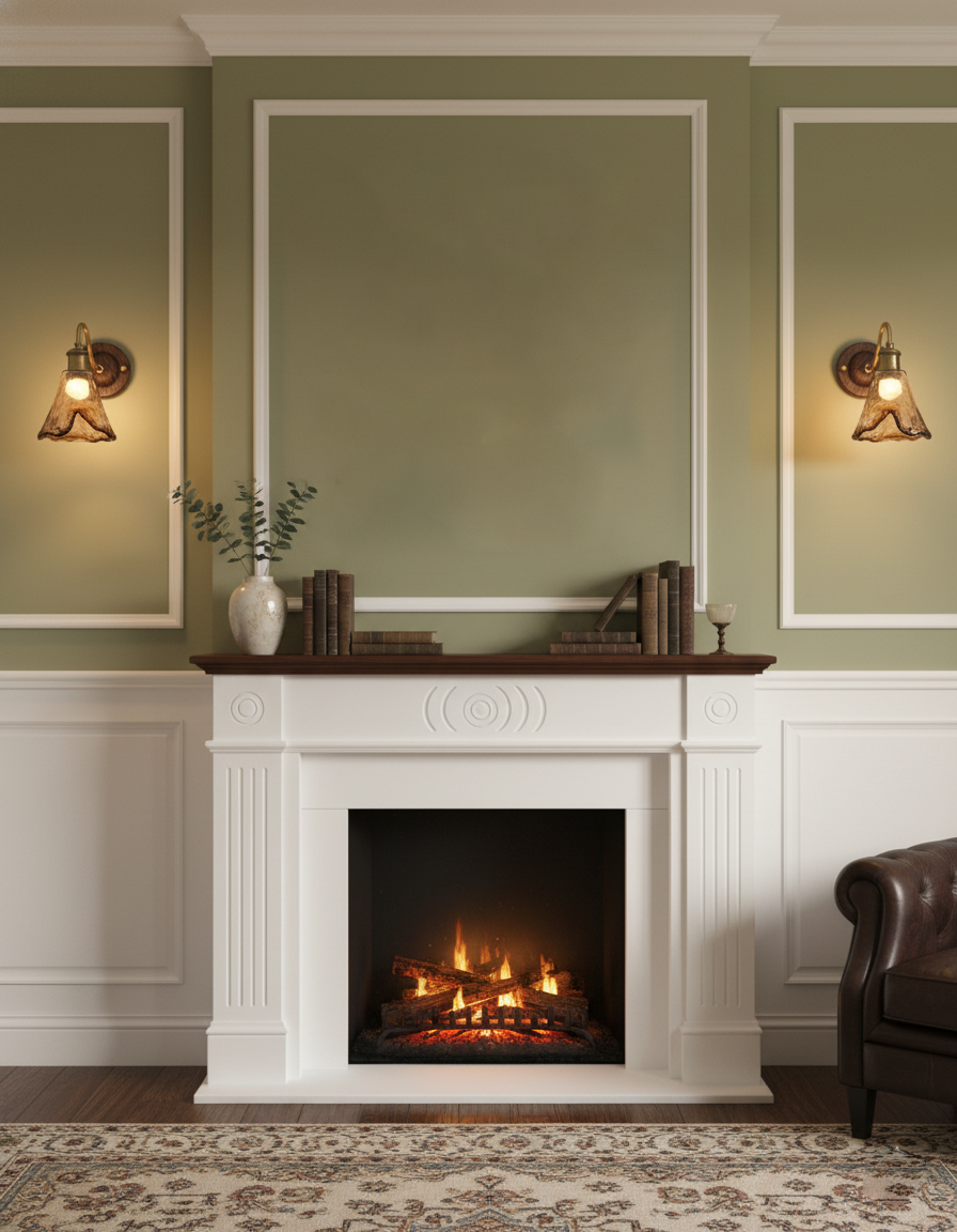 Élodie Nalia Amber Wall Lamp Metal and Glass Lighting