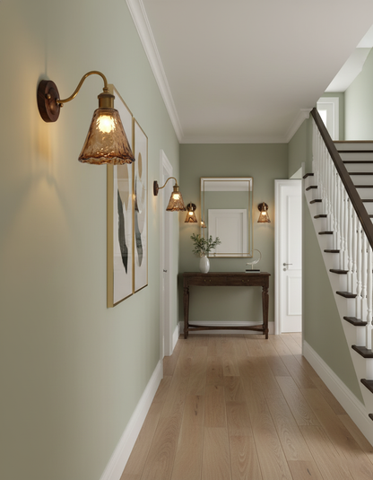 Élodie Nalia Amber Wall Lamp Metal and Glass Lighting