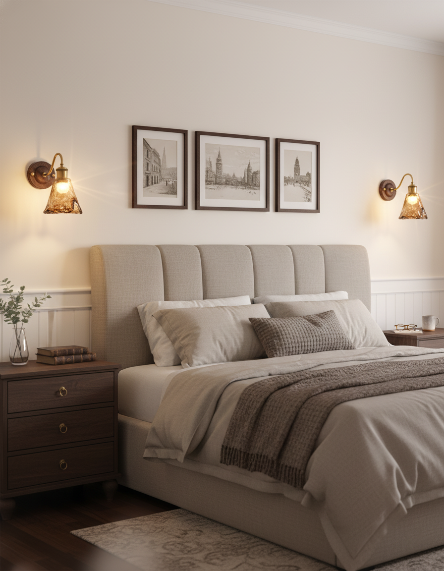 Élodie Nalia Amber Wall Lamp Metal and Glass Lighting