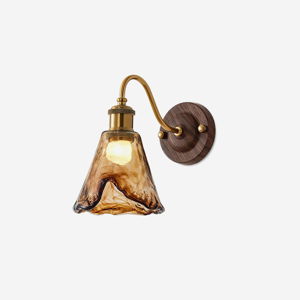Élodie Nalia Amber Wall Lamp Metal and Glass Lighting