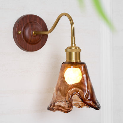 Élodie Nalia Amber Wall Lamp Metal and Glass Lighting