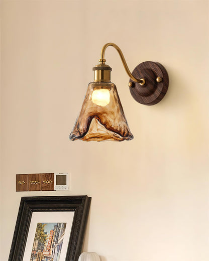 Élodie Nalia Amber Wall Lamp Metal and Glass Lighting