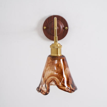 Élodie Nalia Amber Wall Lamp Metal and Glass Lighting