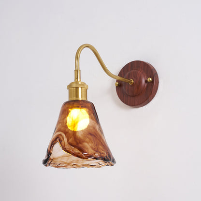 Élodie Nalia Amber Wall Lamp Metal and Glass Lighting