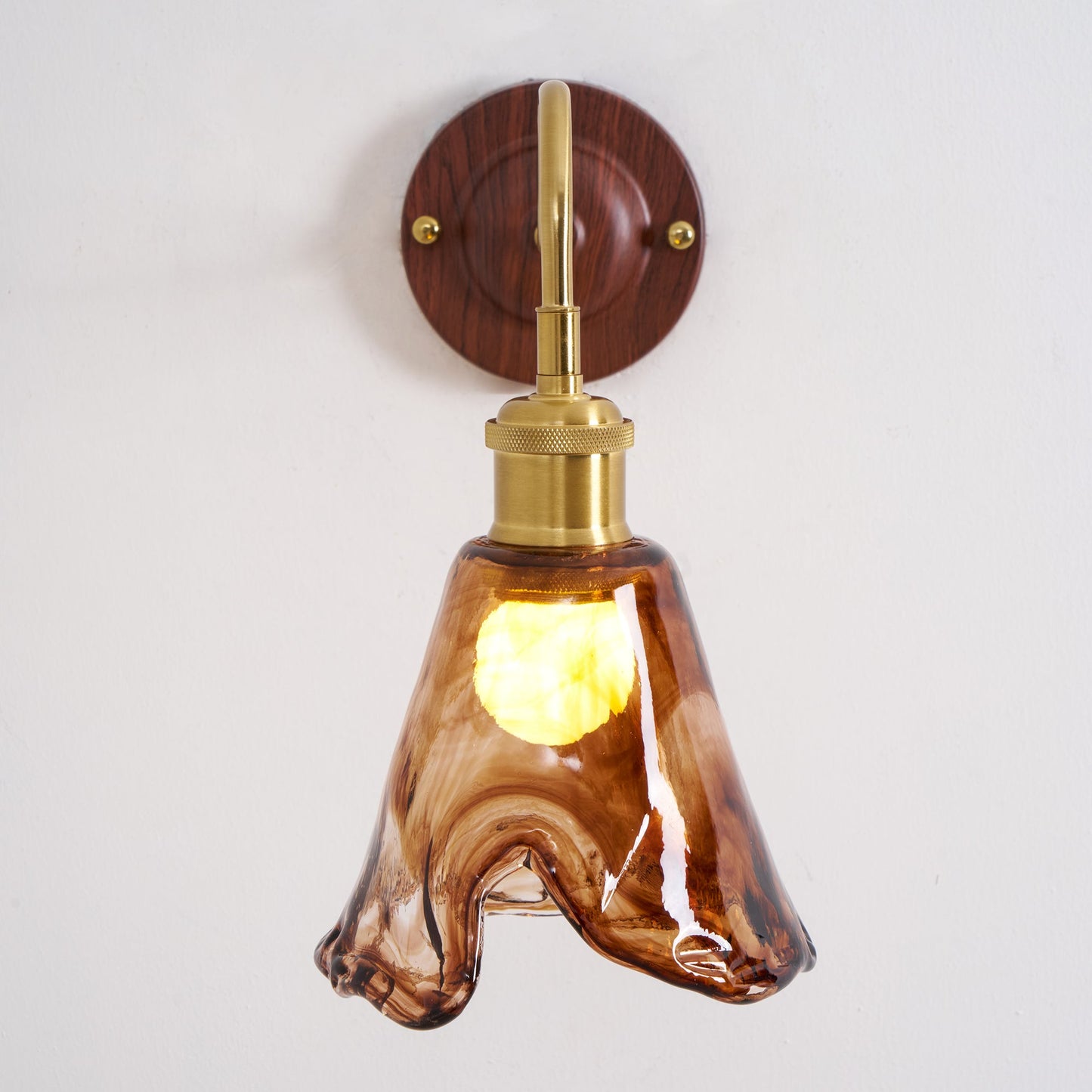 Élodie Nalia Amber Wall Lamp Metal and Glass Lighting