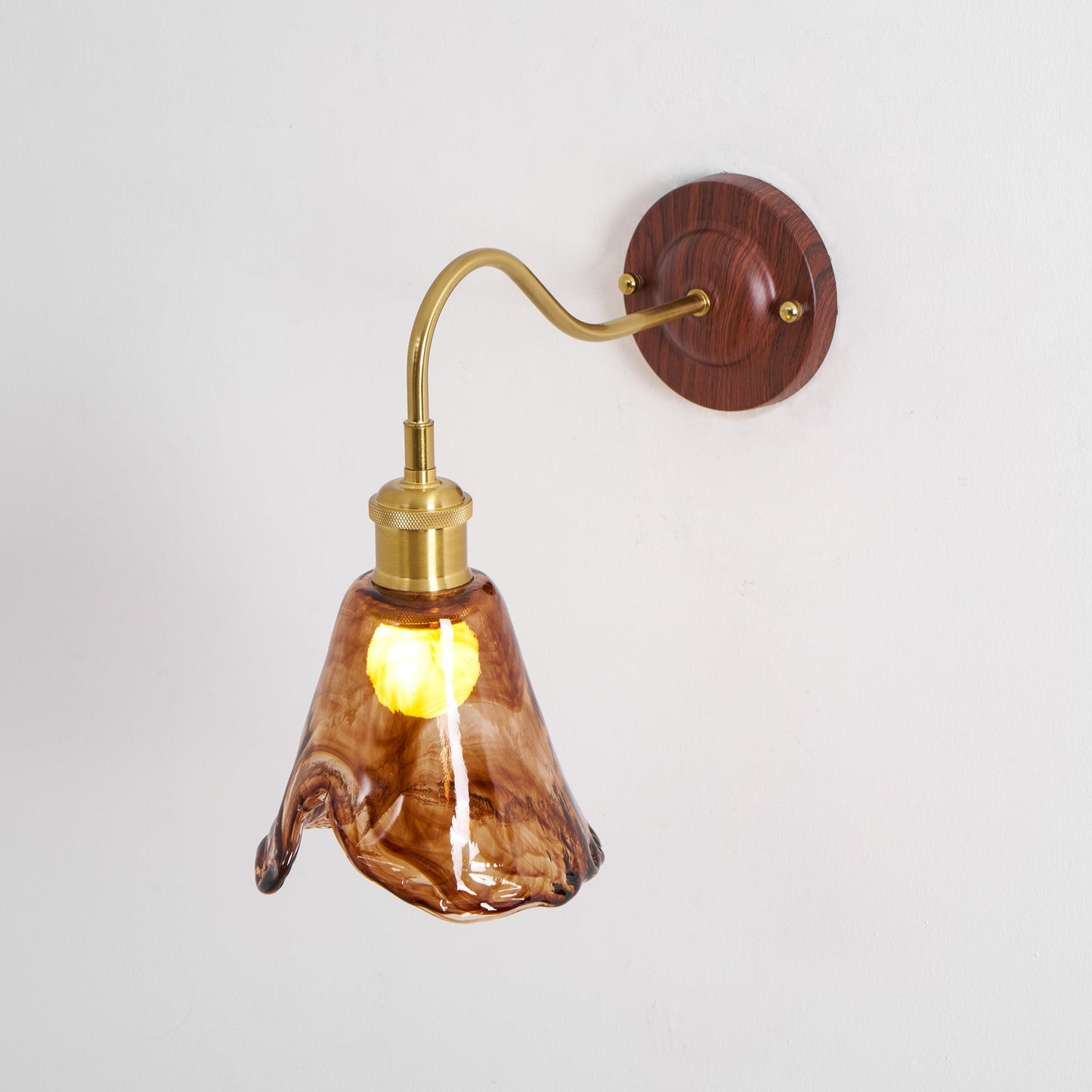 Élodie Nalia Amber Wall Lamp Metal and Glass Lighting