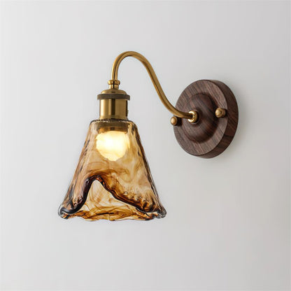 Élodie Nalia Amber Wall Lamp Metal and Glass Lighting