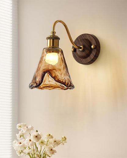 Élodie Nalia Amber Wall Lamp Metal and Glass Lighting
