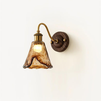 Élodie Nalia Amber Wall Lamp Metal and Glass Lighting