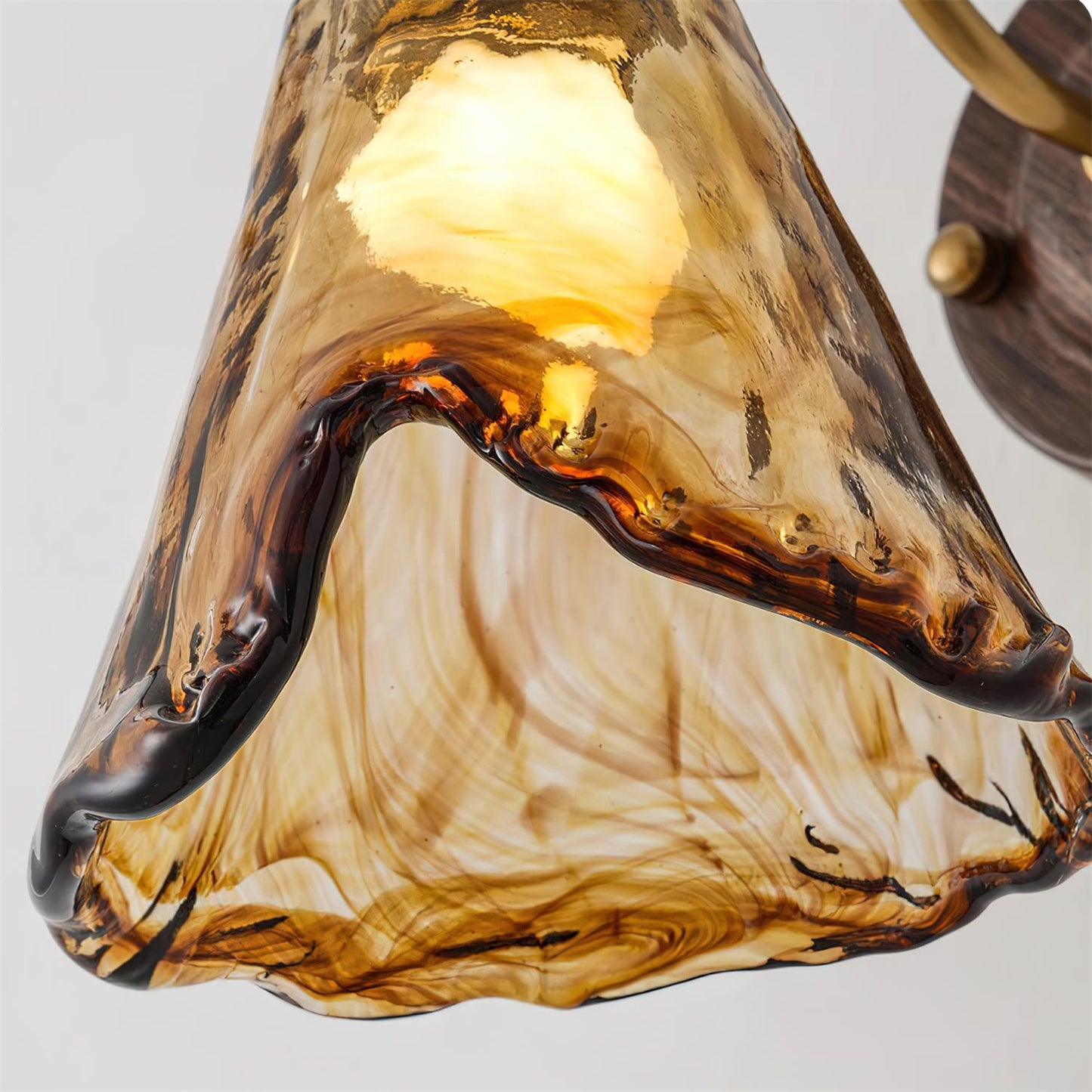 Élodie Nalia Amber Wall Lamp Metal and Glass Lighting