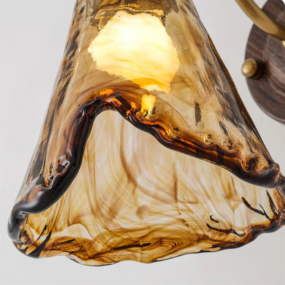 Élodie Nalia Amber Wall Lamp Metal and Glass Lighting