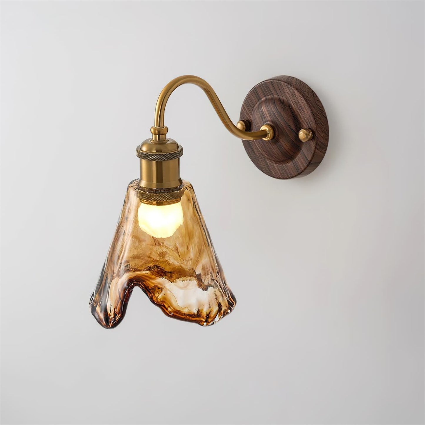 Élodie Nalia Amber Wall Lamp Metal and Glass Lighting