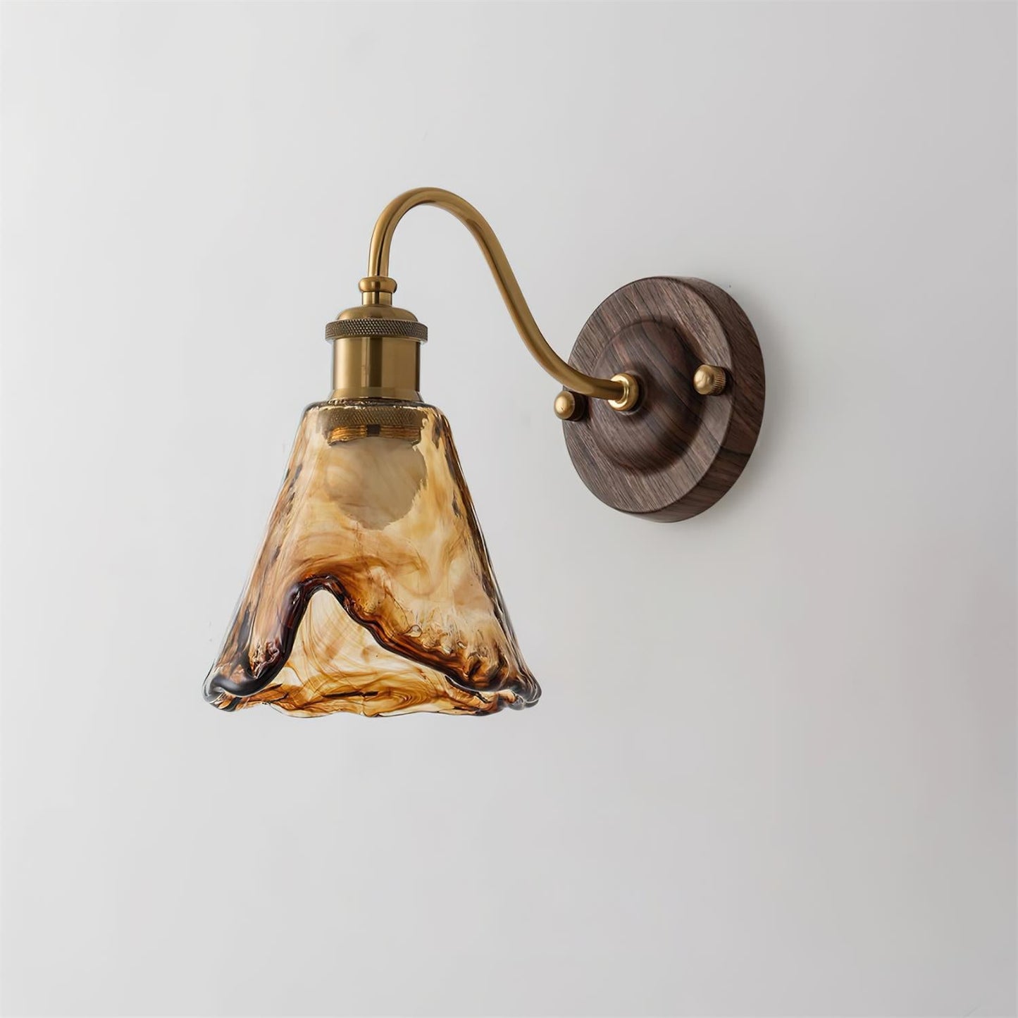 Élodie Nalia Amber Wall Lamp Metal and Glass Lighting
