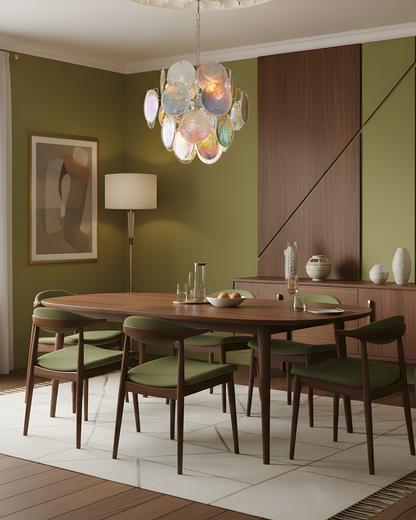 Léonie Neuvy Iridescent Glass Chandelier