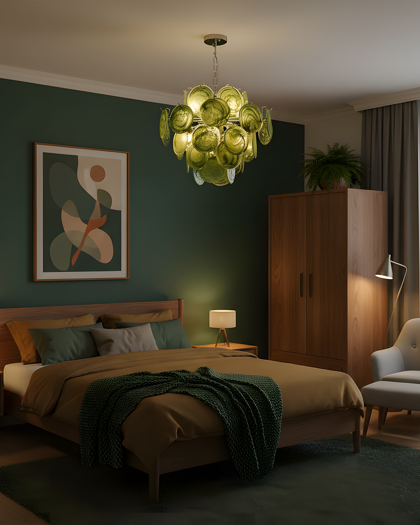 Léonie Neuvy Iridescent Glass Chandelier