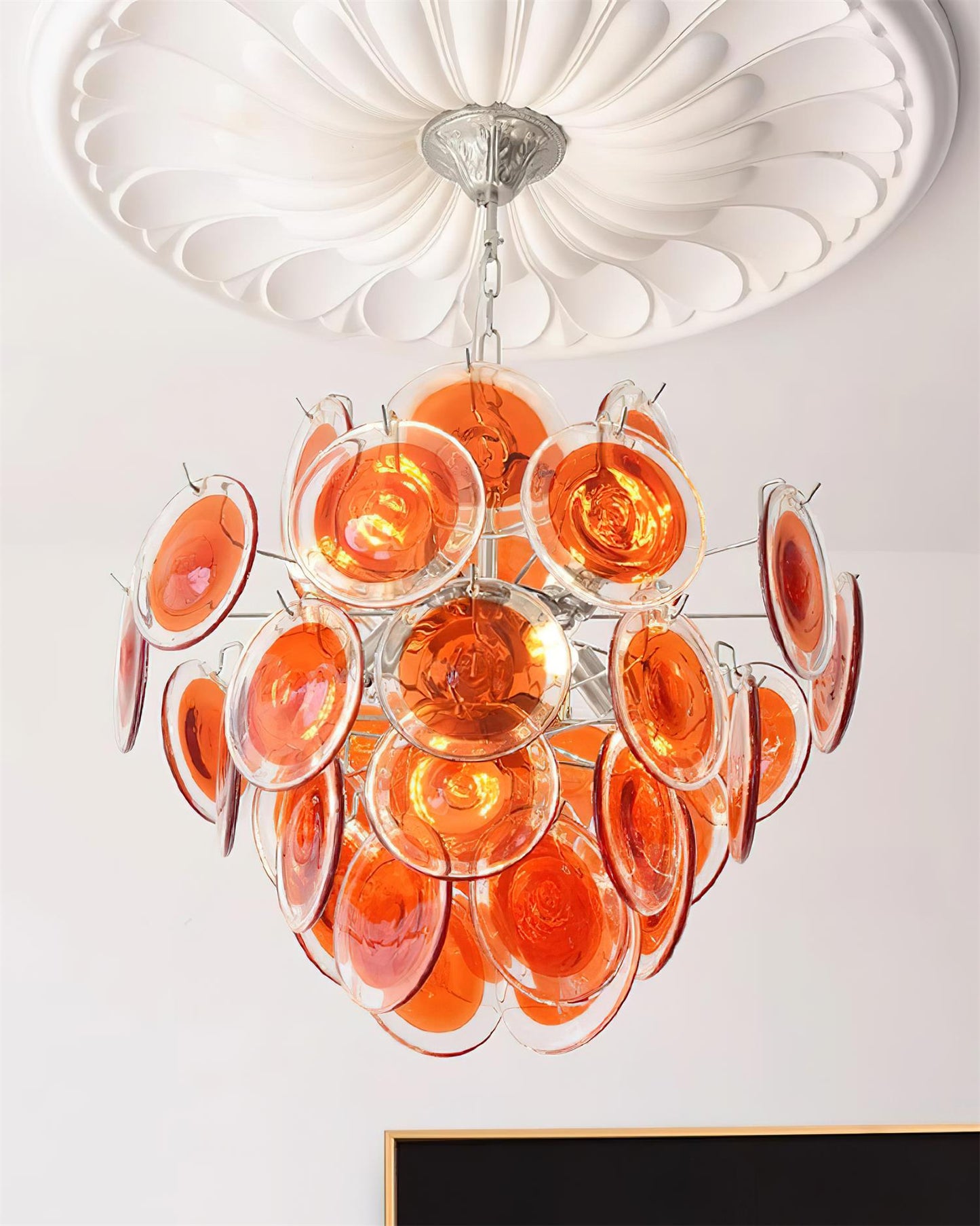 Léonie Neuvy Iridescent Glass Chandelier