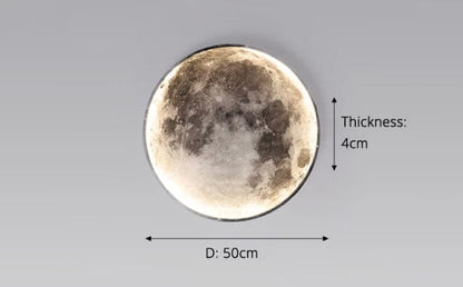 Solène Moon LED Wall Lamp with Modern Circular Design