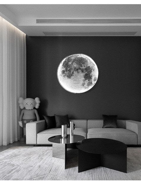 Solène Moon LED Wall Lamp with Modern Circular Design