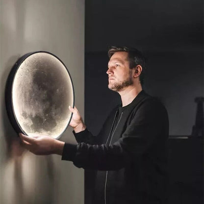 Solène Moon LED Wall Lamp with Modern Circular Design