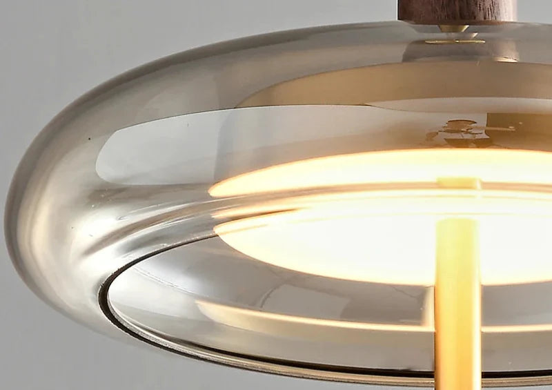 Sophie Nimbus Loft Glass Pendant Light Copper Accent Ceiling Lamp