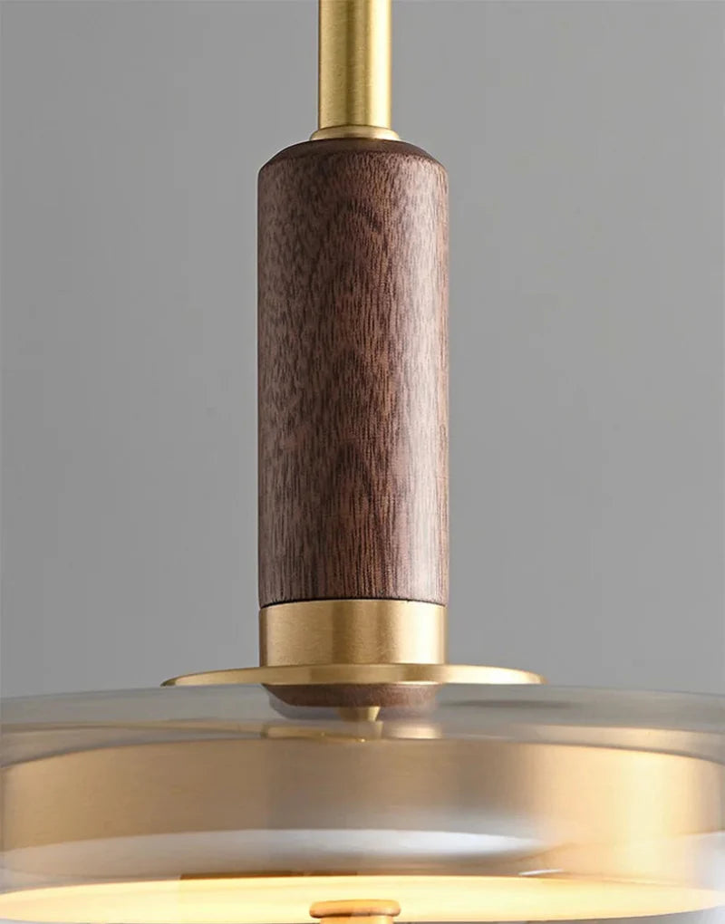 Sophie Nimbus Loft Glass Pendant Light Copper Accent Ceiling Lamp