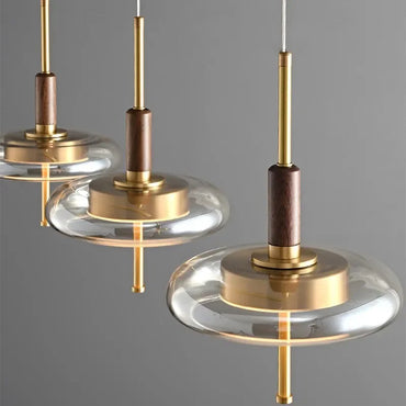 Sophie Nimbus Loft Glass Pendant Light Copper Accent Ceiling Lamp