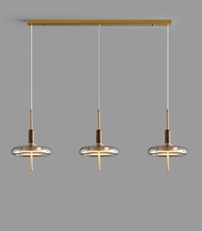 Sophie Nimbus Loft Glass Pendant Light Copper Accent Ceiling Lamp