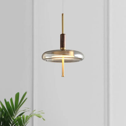 Sophie Nimbus Loft Glass Pendant Light Copper Accent Ceiling Lamp