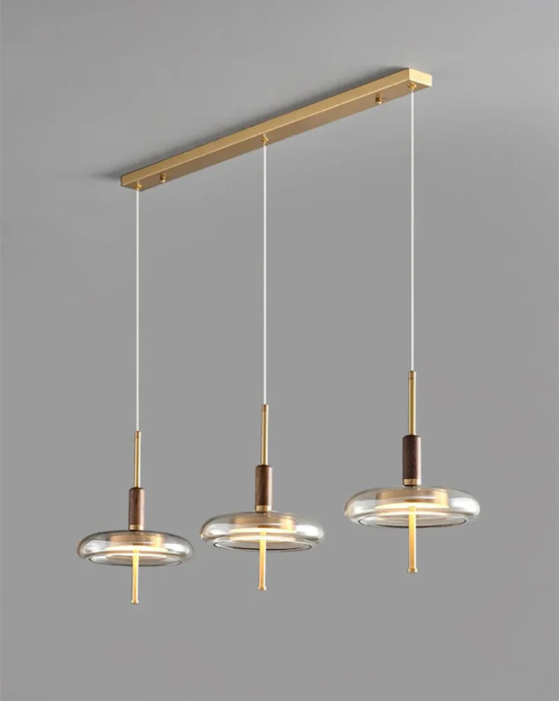Sophie Nimbus Loft Glass Pendant Light Copper Accent Ceiling Lamp