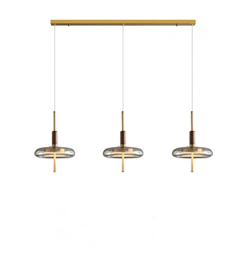 Sophie Nimbus Loft Glass Pendant Light Copper Accent Ceiling Lamp