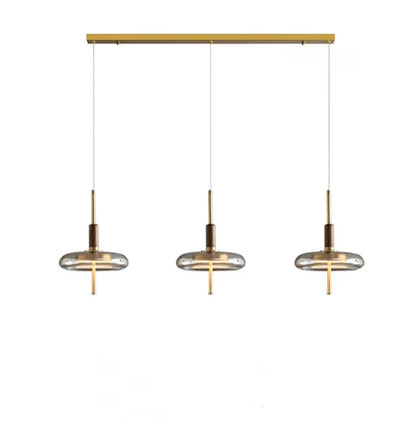 Sophie Nimbus Loft Glass Pendant Light Copper Accent Ceiling Lamp