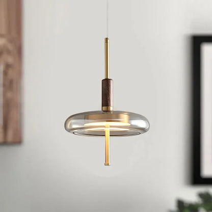 Sophie Nimbus Loft Glass Pendant Light Copper Accent Ceiling Lamp