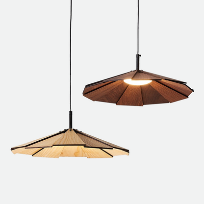 Élise Origami Wood & Bamboo Pendant Lamp