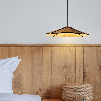Élise Origami Wood & Bamboo Pendant Lamp