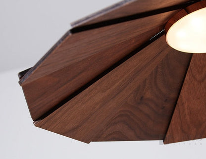 Élise Origami Wood & Bamboo Pendant Lamp