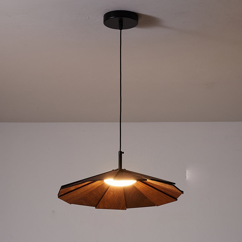 Élise Origami Wood & Bamboo Pendant Lamp