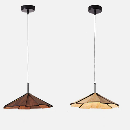 Élise Origami Wood & Bamboo Pendant Lamp