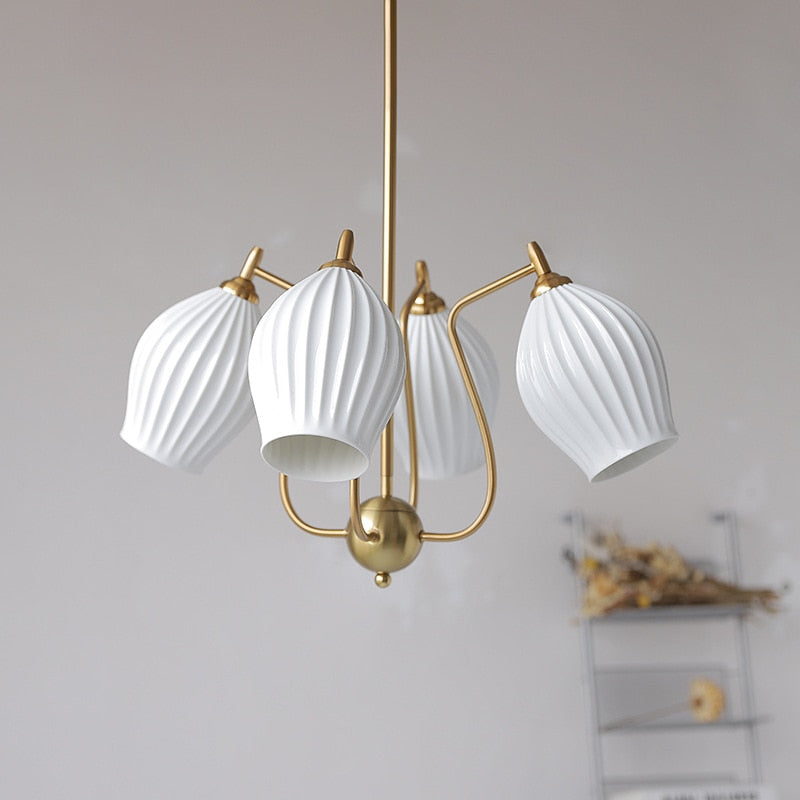 Camille Paola Ceramic Minimalist LED Chandelier