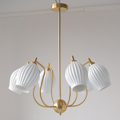 Camille Paola Ceramic Minimalist LED Chandelier