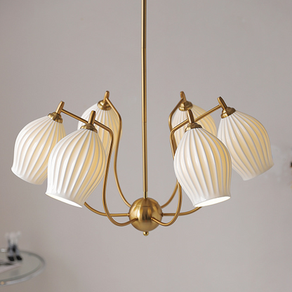 Camille Paola Ceramic Minimalist LED Chandelier