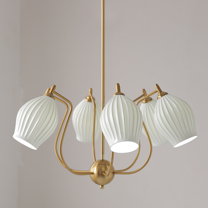 Camille Paola Ceramic Minimalist LED Chandelier