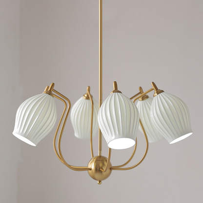 Camille Paola Ceramic Minimalist LED Chandelier