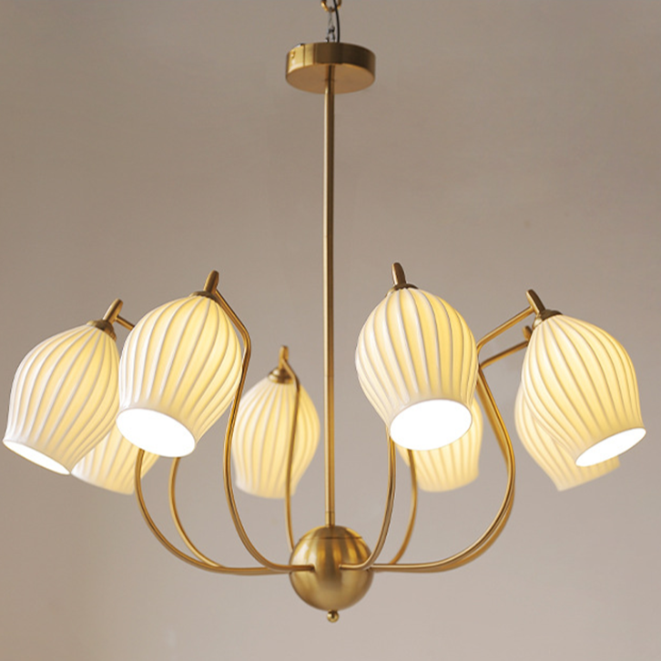 Camille Paola Ceramic Minimalist LED Chandelier