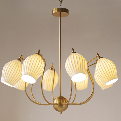 Camille Paola Ceramic Minimalist LED Chandelier